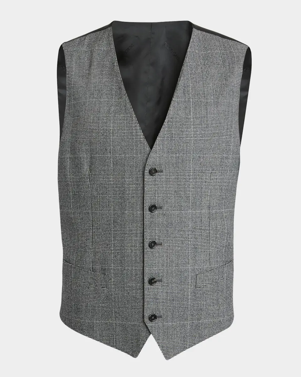 Dolce & Gabbana Men's Wool Glen Plaid Three-Piece Suit | Thumbnail 6