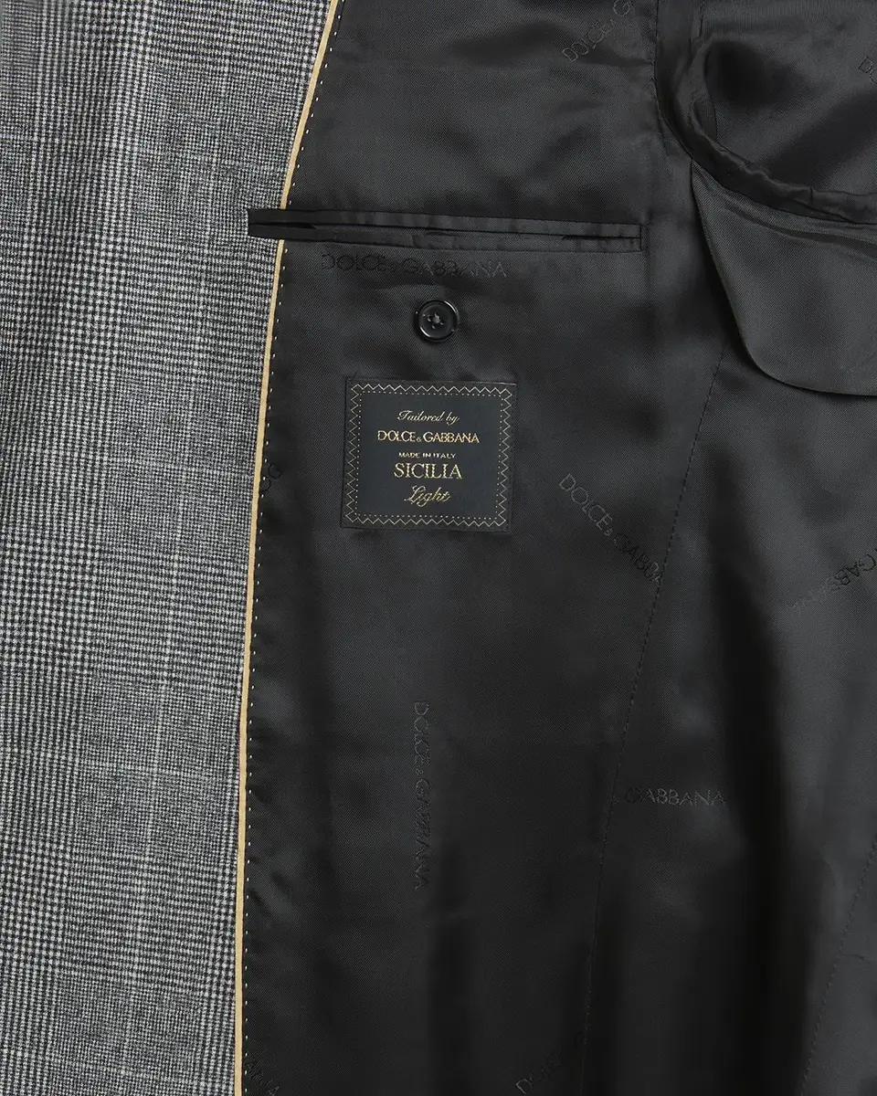 Dolce & Gabbana Men's Wool Glen Plaid Three-Piece Suit | Thumbnail 7