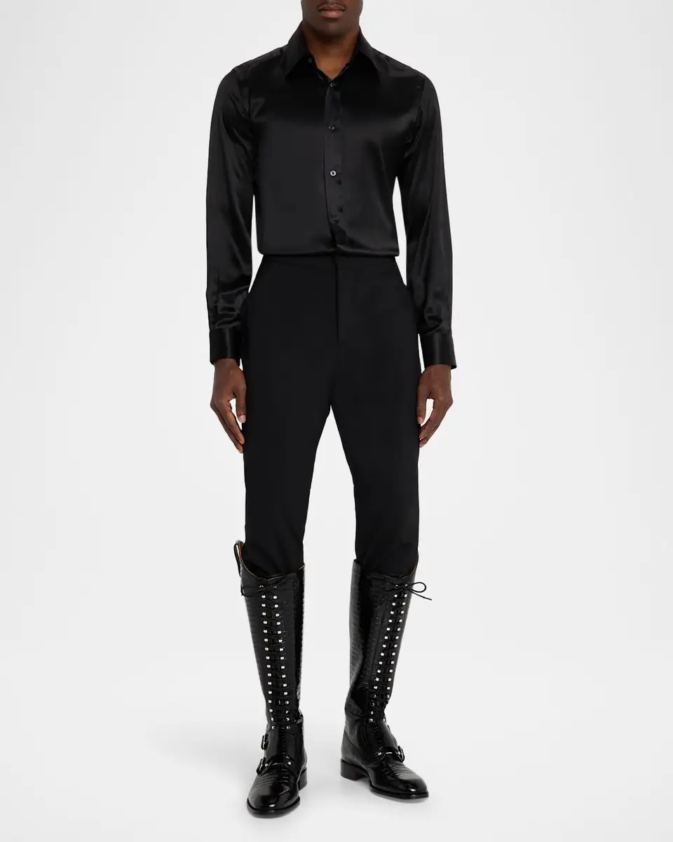 Christian Louboutin Men's Lord Chamb Calf Mini Ali Knee-High Boots | Thumbnail 3 Christian Louboutin Men's Lord Chamb Calf Mini Ali Knee-High Boots | Thumbnail 3