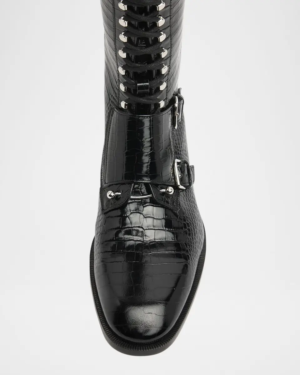 Christian Louboutin Men's Lord Chamb Calf Mini Ali Knee-High Boots | Thumbnail 6 Christian Louboutin Men's Lord Chamb Calf Mini Ali Knee-High Boots | Thumbnail 6