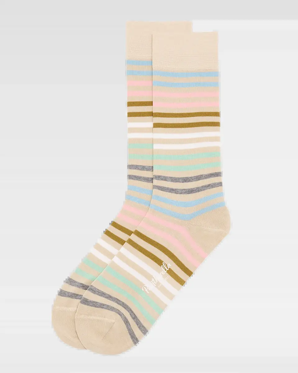 Pantherella Men's Kilburn Striped Mid-Calf Socks | Thumbnail 2 Pantherella Men's Kilburn Striped Mid-Calf Socks | Thumbnail 2