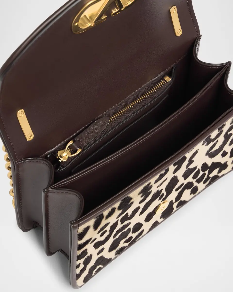 Valentino Garavani Vain Small Leopard Calf Hair Shoulder Bag | Thumbnail 3 Valentino Garavani Vain Small Leopard Calf Hair Shoulder Bag | Thumbnail 3