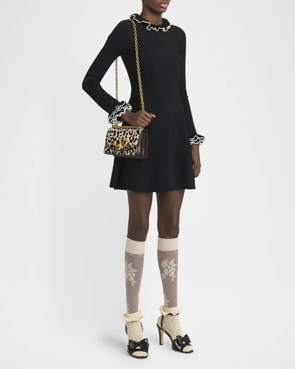 Valentino Garavani Vain Small Leopard Calf Hair Shoulder Bag | Thumbnail 4 Valentino Garavani Vain Small Leopard Calf Hair Shoulder Bag | Thumbnail 4
