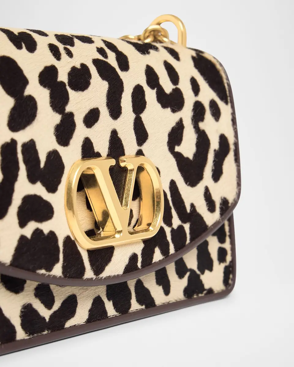 Valentino Garavani Vain Small Leopard Calf Hair Shoulder Bag | Thumbnail 5 Valentino Garavani Vain Small Leopard Calf Hair Shoulder Bag | Thumbnail 5