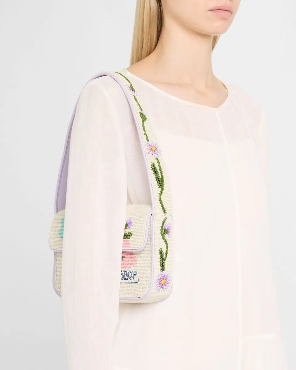 STAUD Tommy Beaded Flap Shoulder Bag | Thumbnail 2