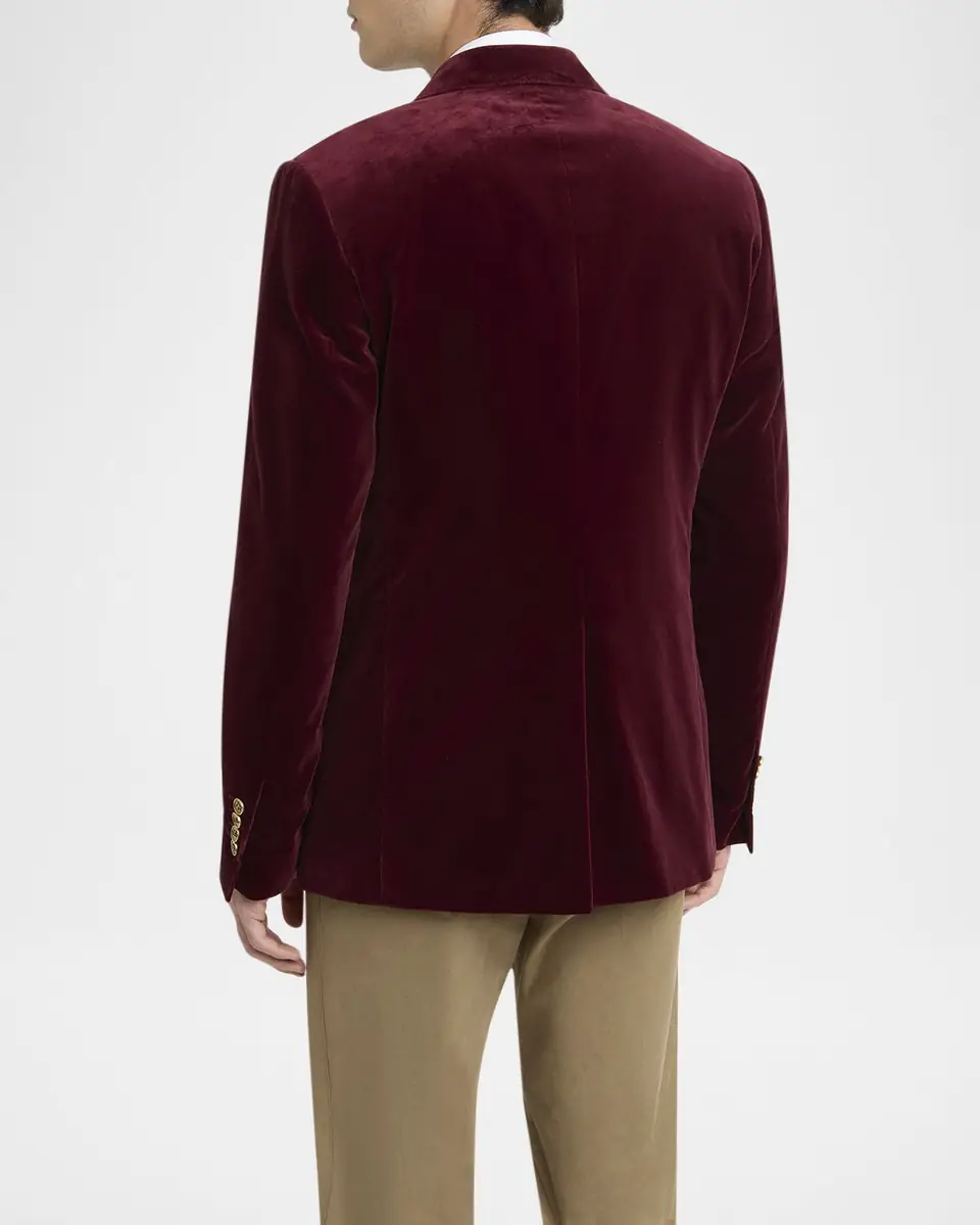 Dolce & Gabbana Men's Velvet Double-Breasted Peak Lapel Dinner Jacket | Thumbnail 3