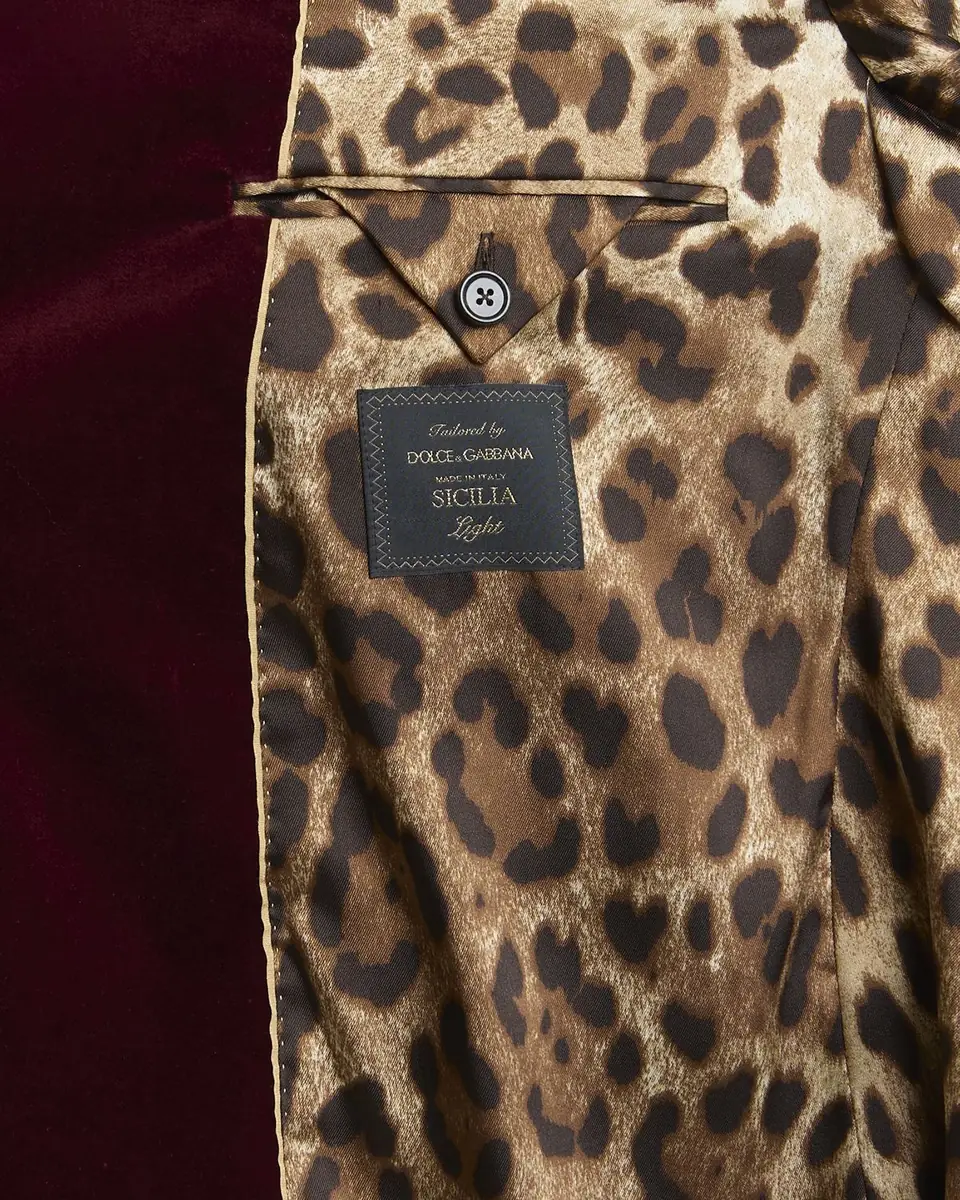 Dolce & Gabbana Men's Velvet Double-Breasted Peak Lapel Dinner Jacket | Thumbnail 6