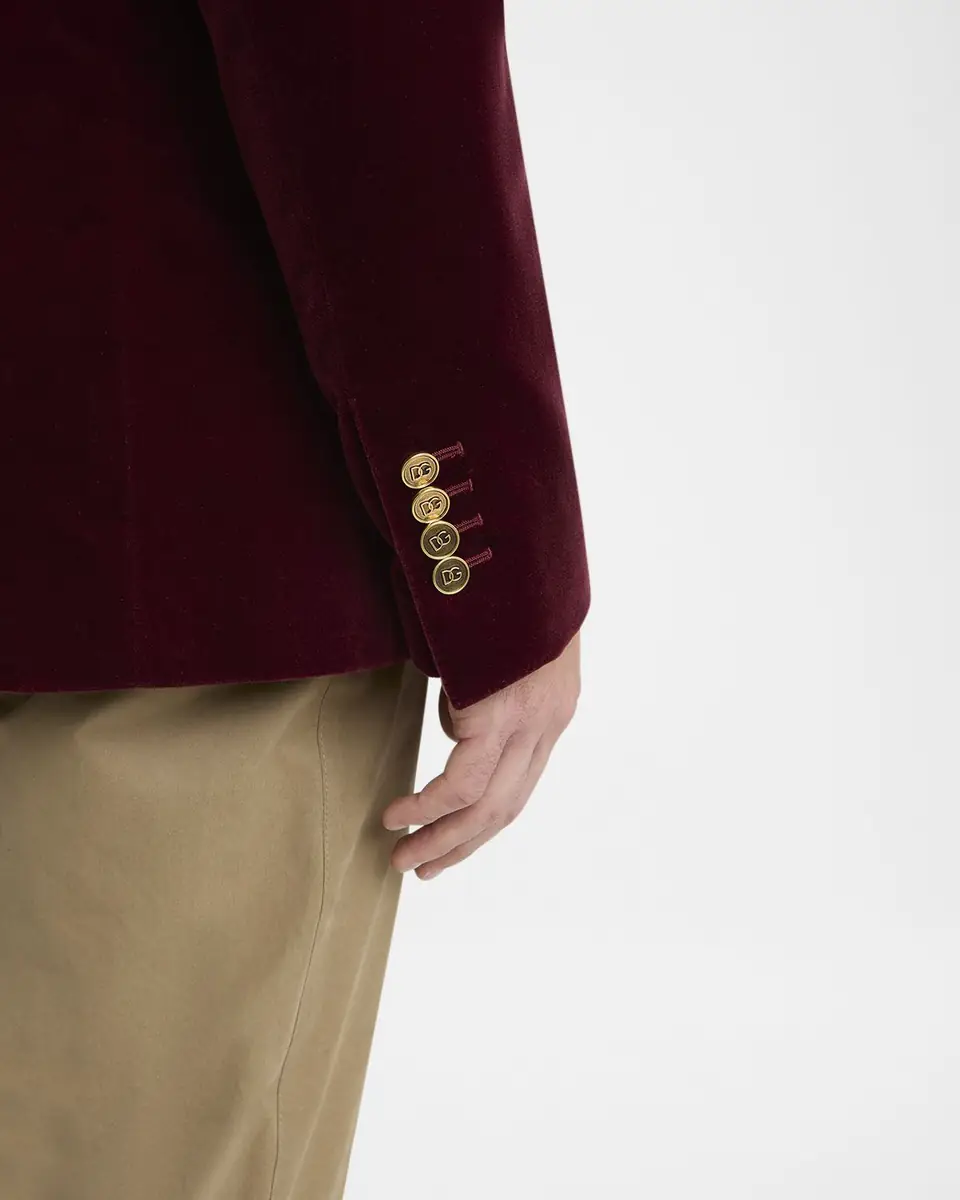 Dolce & Gabbana Men's Velvet Double-Breasted Peak Lapel Dinner Jacket | Thumbnail 8