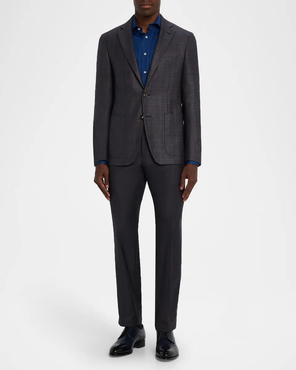 Canali Men's Silk and Cashmere Windowpane Sport Coat | Thumbnail 2 Canali Men's Silk and Cashmere Windowpane Sport Coat | Thumbnail 2