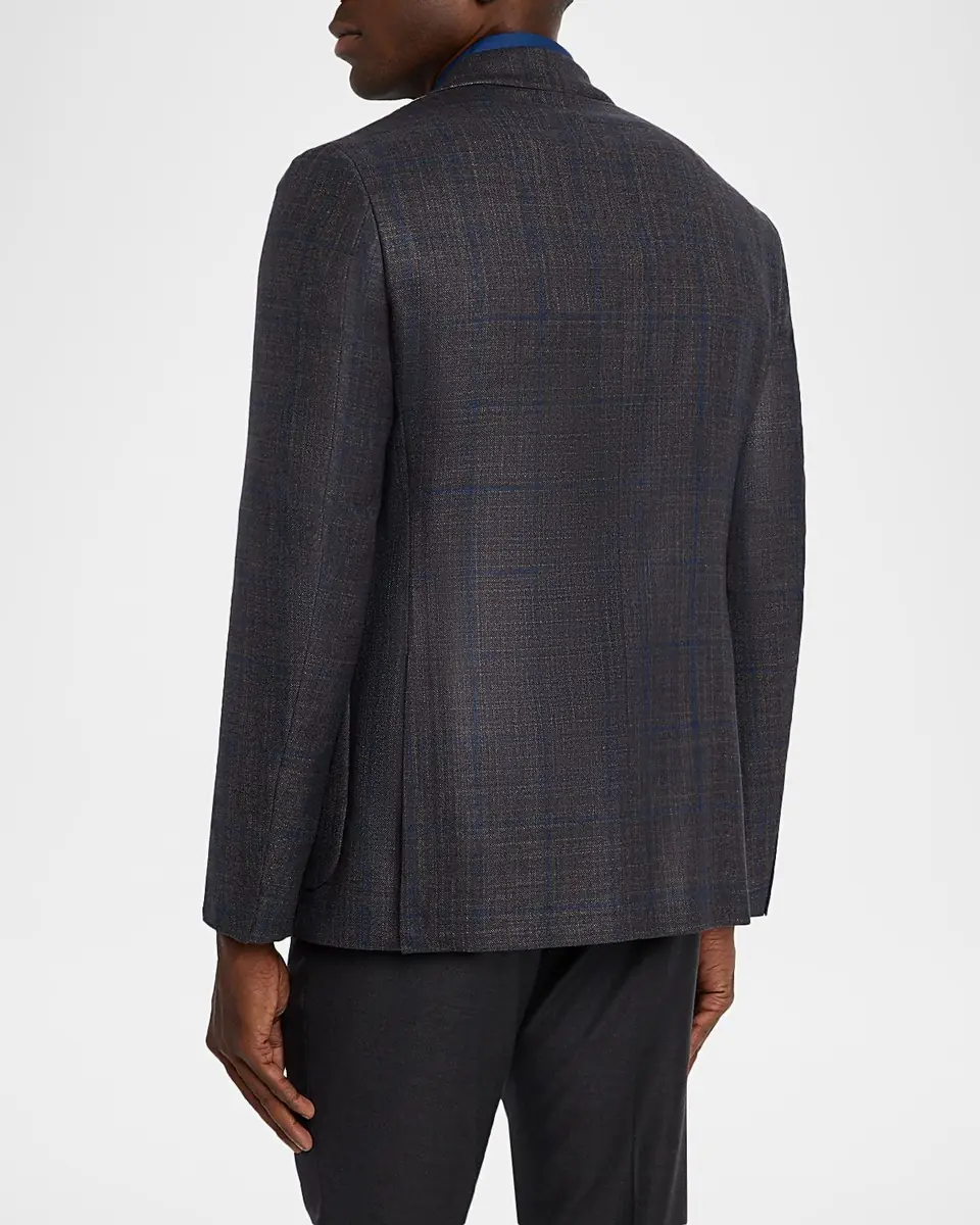 Canali Men's Silk and Cashmere Windowpane Sport Coat | Thumbnail 3 Canali Men's Silk and Cashmere Windowpane Sport Coat | Thumbnail 3