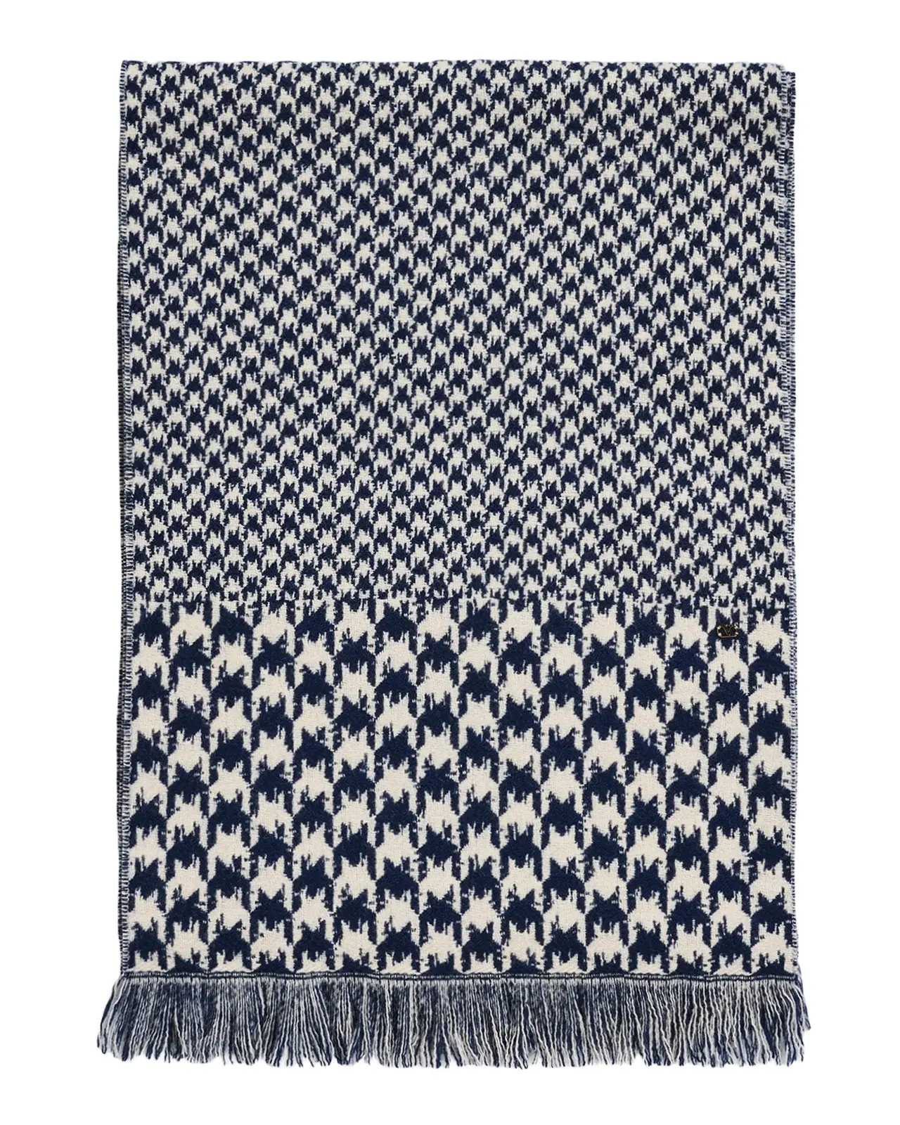 Valentino Garavani Houndstooth Jacquard Knit Scarf