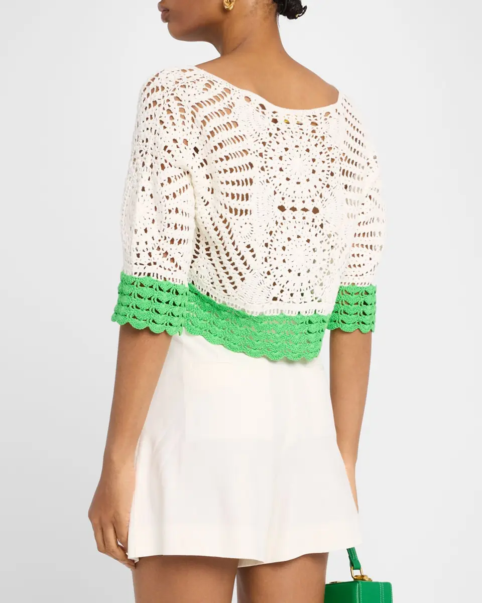 Ramy Brook Kristina Cropped Crochet Top | Thumbnail 3 Ramy Brook Kristina Cropped Crochet Top | Thumbnail 3
