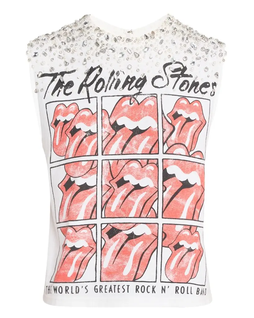 Alice + Olivia Micah Embellished Muscle Tank