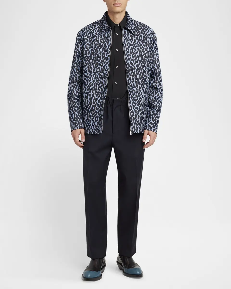 Jil Sander Men's Cheetah-Print Shirt Jacket | Thumbnail 2 Jil Sander Men's Cheetah-Print Shirt Jacket | Thumbnail 2