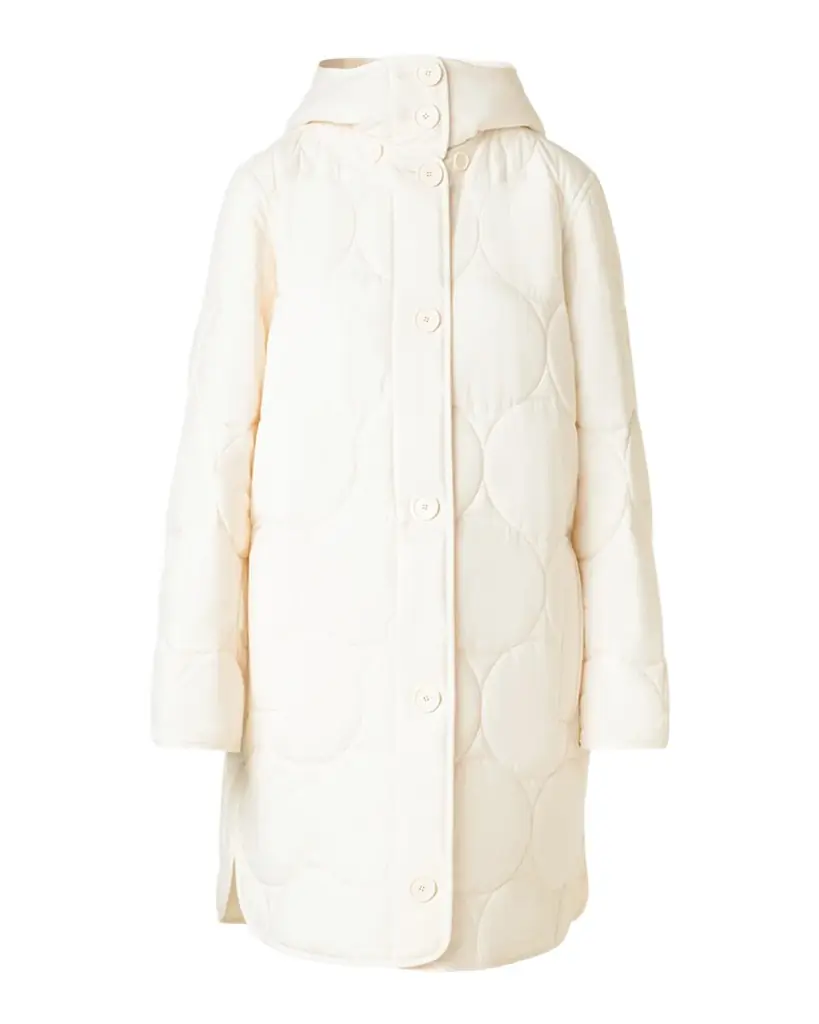 Akris punto Signature Dot Quilted Oversized Coat | Image 1 Akris punto Signature Dot Quilted Oversized Coat | Image 1