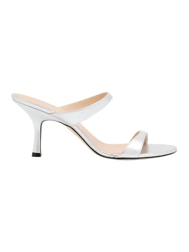 Nudist Metallic Dual-Band Slide Sandals