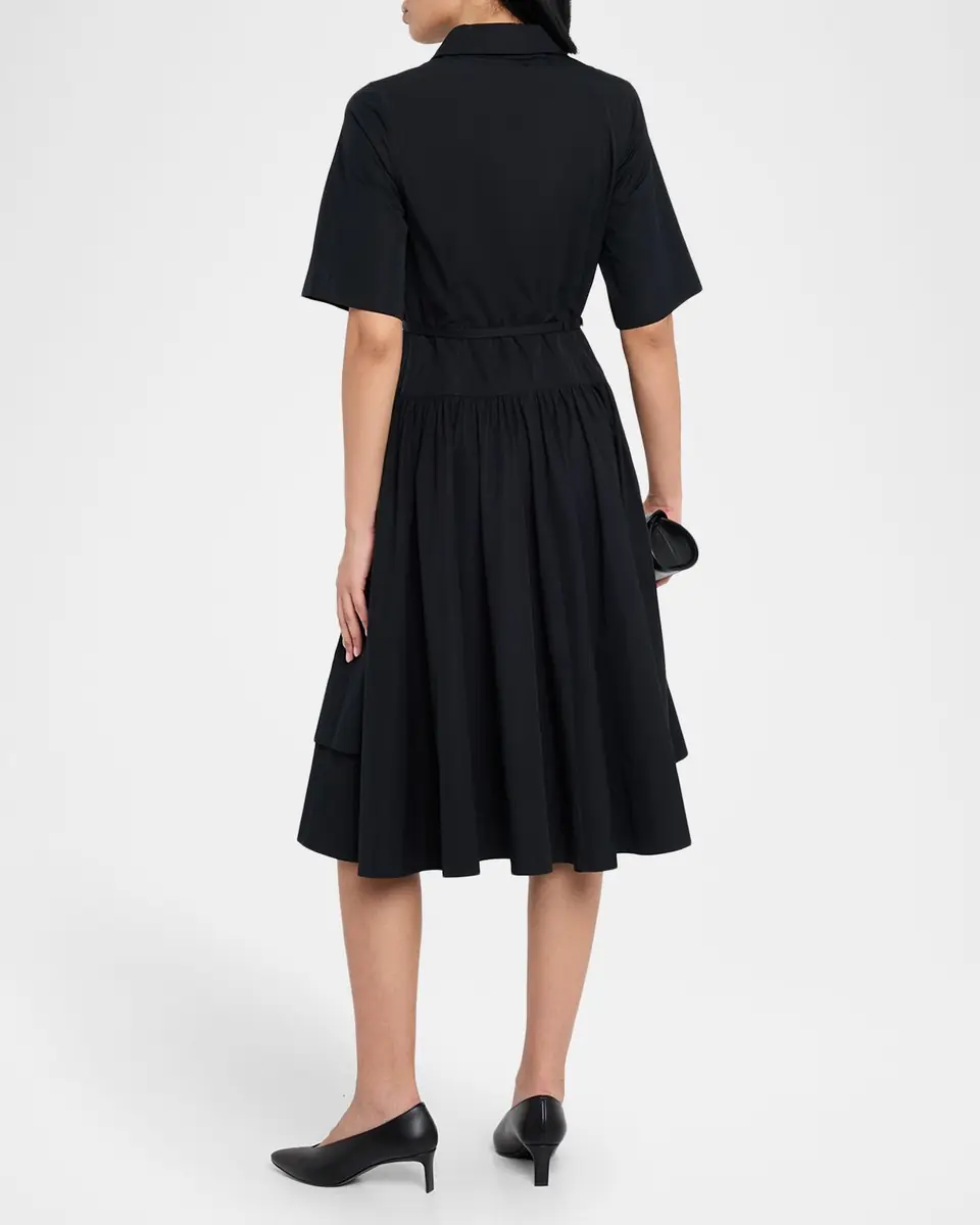 Co Short-Sleeve Belted A-line Dress | Thumbnail 2 Co Short-Sleeve Belted A-line Dress | Thumbnail 2
