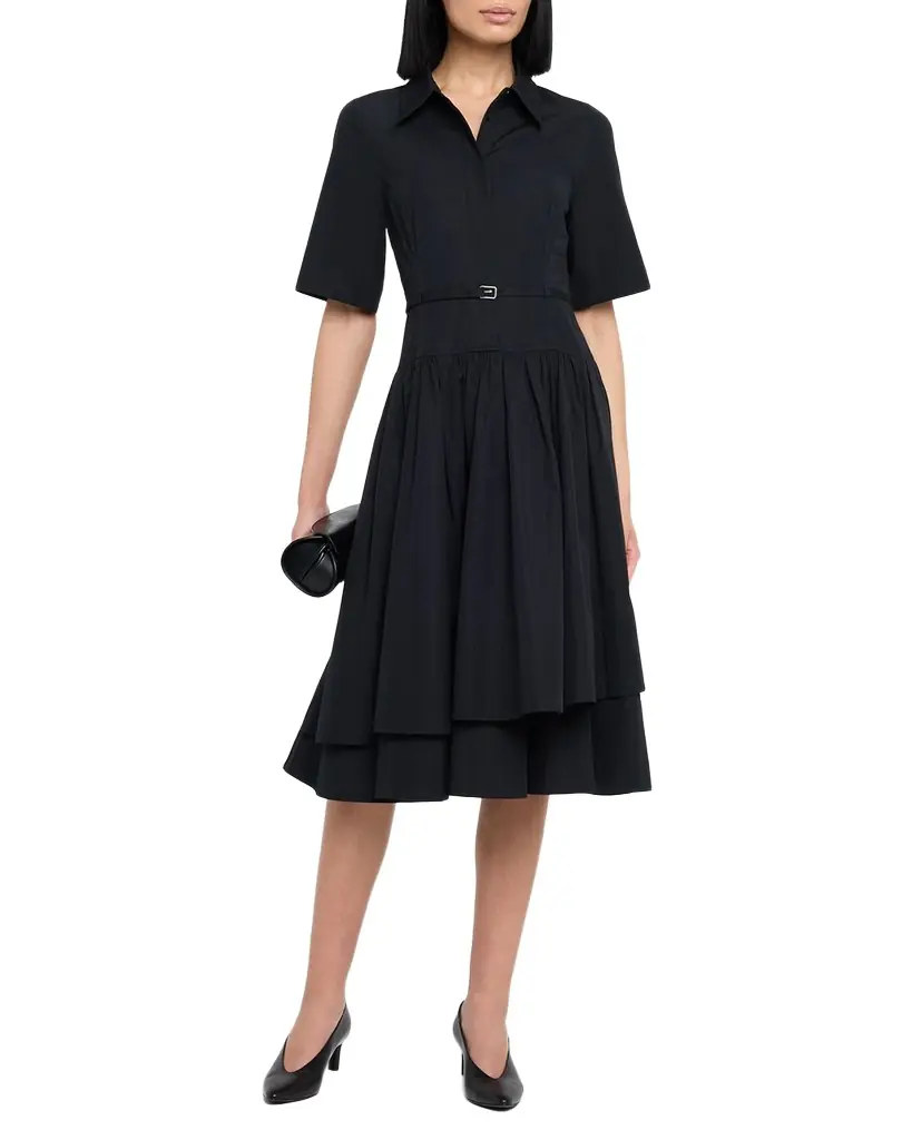 Co Short-Sleeve Belted A-line Dress | Image 1 Co Short-Sleeve Belted A-line Dress | Image 1