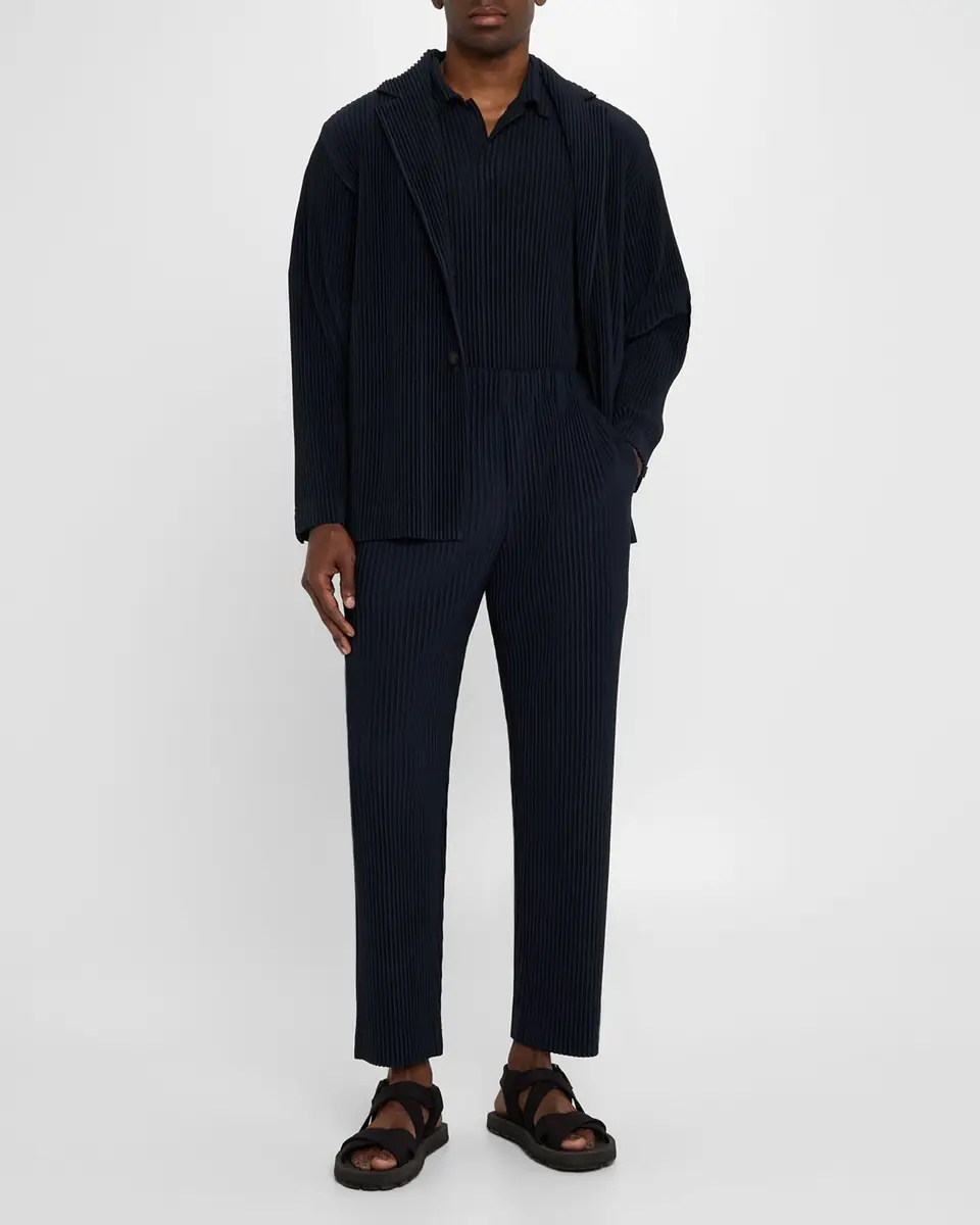 Homme Plissé Issey Miyake Men's Pleated Single-Breasted Sport Coat | Thumbnail 2 Homme Plissé Issey Miyake Men's Pleated Single-Breasted Sport Coat | Thumbnail 2