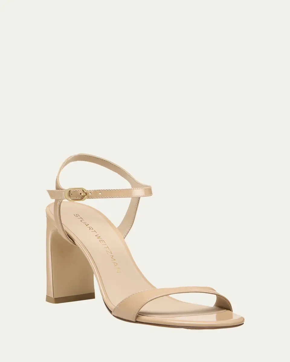 Stuart Weitzman Babette Patent Leather Ankle-Strap Sandals | Thumbnail 9 Stuart Weitzman Babette Patent Leather Ankle-Strap Sandals | Thumbnail 9