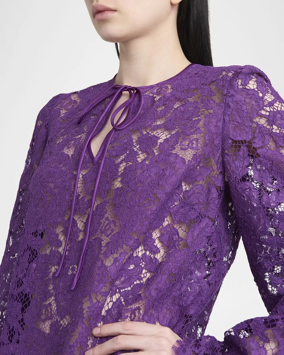 Dolce & Gabbana Lace Long-Sleeve Mini Dress | Thumbnail 5