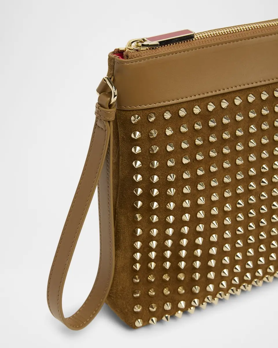 Christian Louboutin Funky Spike Pouch Bag in Suede | Thumbnail 4 Christian Louboutin Funky Spike Pouch Bag in Suede | Thumbnail 4