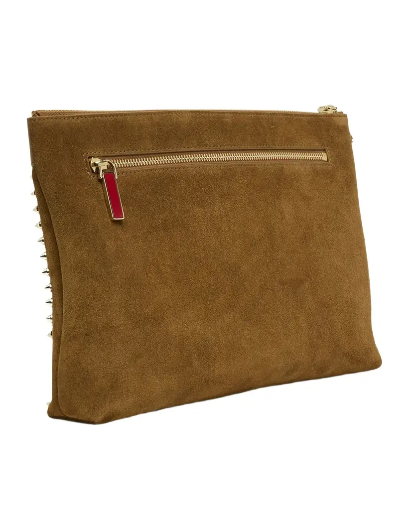 Christian Louboutin Funky Spike Pouch Bag in Suede | Image 1 Christian Louboutin Funky Spike Pouch Bag in Suede | Image 1