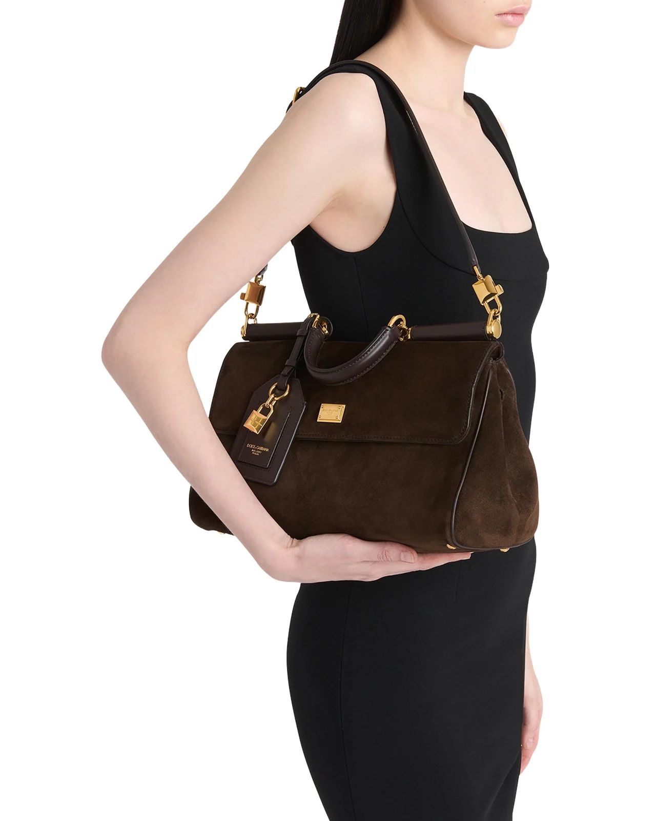 My Sicily Suede and Leather Top-Handle Bag My Sicily Suede and Leather Top-Handle Bag