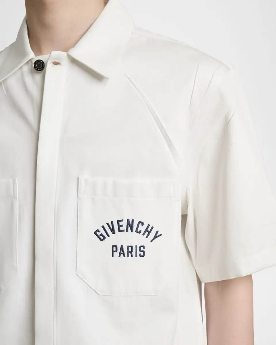 Givenchy Men's Twill Embroidered Pocket Shirt | Thumbnail 5