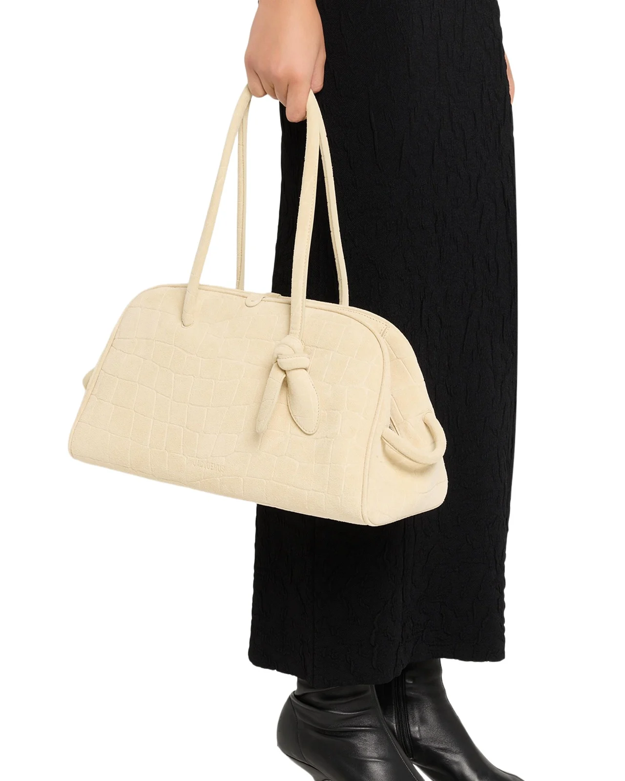 Le Turismo Croc-Embossed Suede Top-Handle Bowling Bag Le Turismo Croc-Embossed Suede Top-Handle Bowling Bag