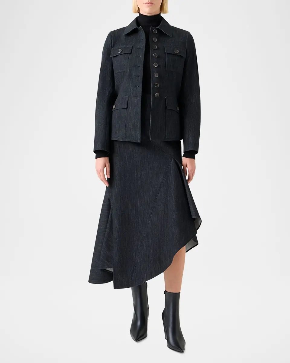 Akris Delia Cotton Denim Stretch Shirt Jacket | Thumbnail 2