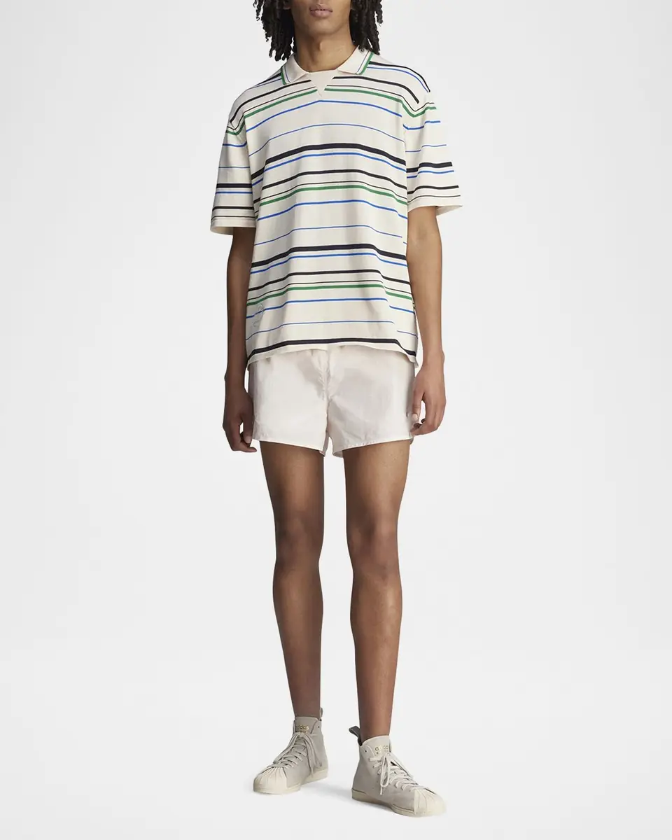 Adidas x Wales Bonner Men's Stripe Knit Polo Shirt | Thumbnail 2 Adidas x Wales Bonner Men's Stripe Knit Polo Shirt | Thumbnail 2