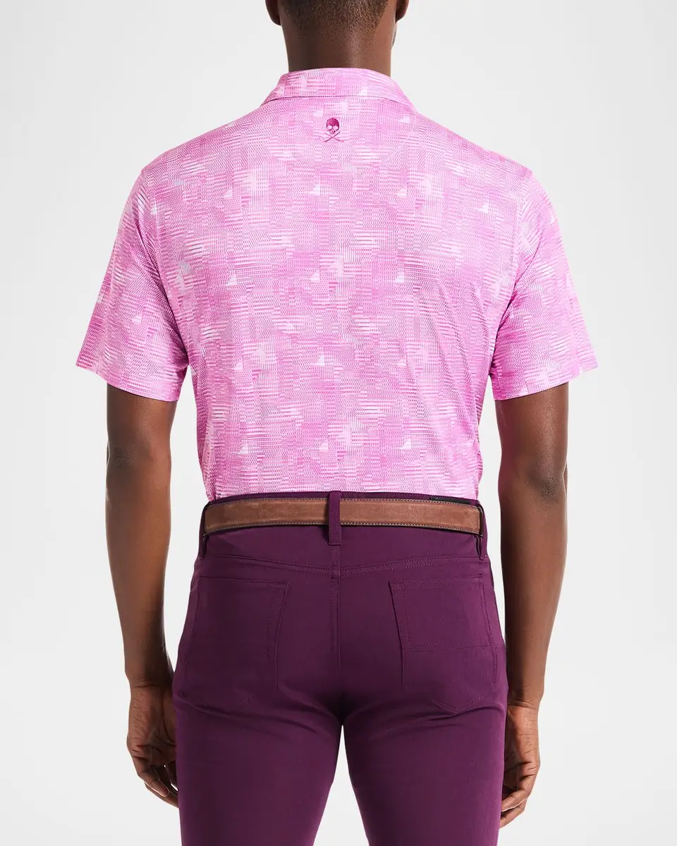 Robert Graham Men's Norlen Geometric Stretch Knit Polo Shirt | Thumbnail 2 Robert Graham Men's Norlen Geometric Stretch Knit Polo Shirt | Thumbnail 2