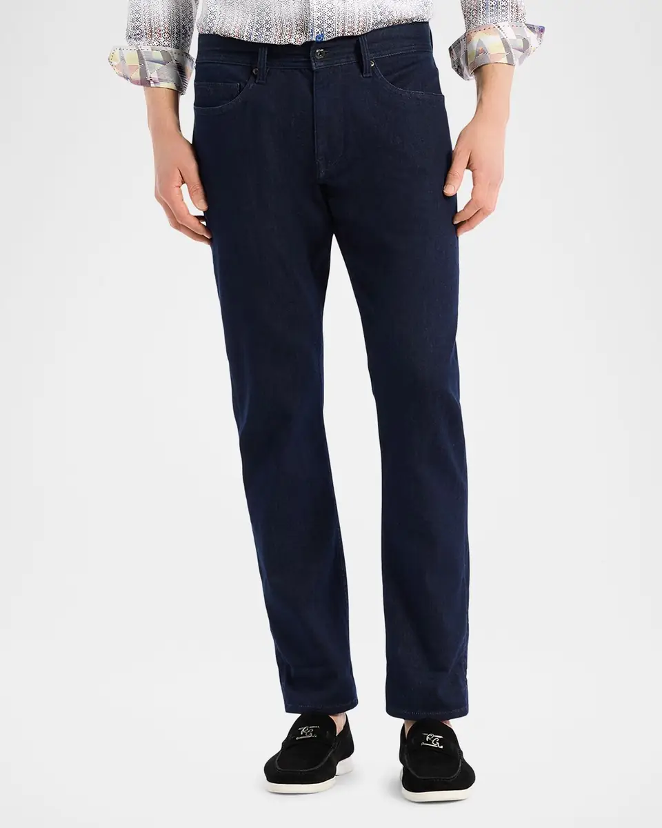 Robert Graham Men's Gottsman Denim Straight Fit Five-Pocket Pants | Thumbnail 3
