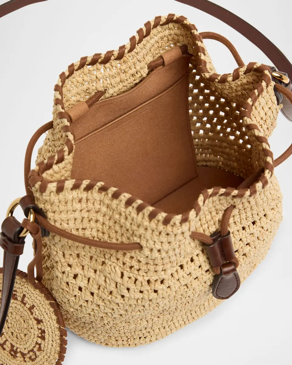 Stella McCartney Falabella Crochet Raffia Bucket Bag | Thumbnail 4
