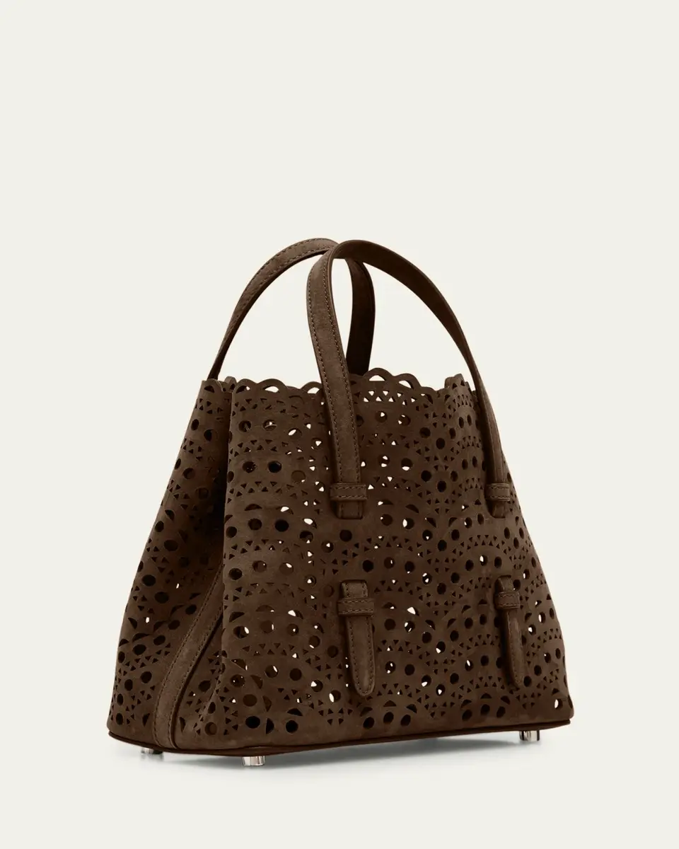 Alaïa Mina 20 Top-Handle Bag in Perforated Suede | Thumbnail 3