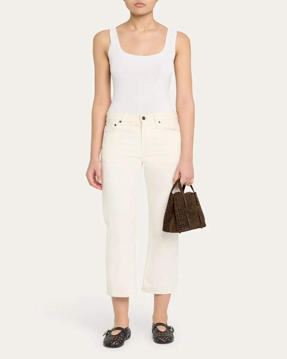 Alaïa Mina 20 Top-Handle Bag in Perforated Suede | Thumbnail 5