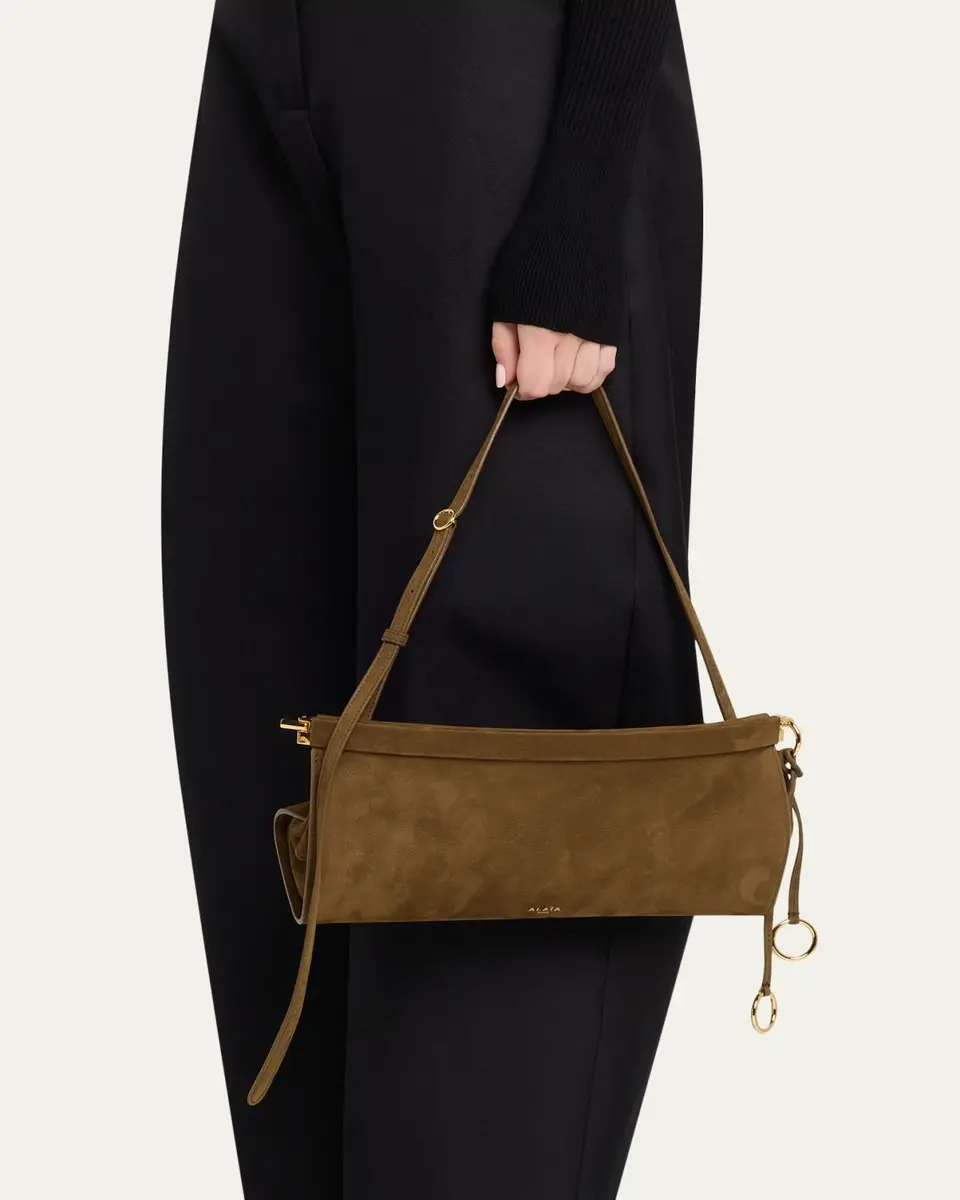 Alaïa Mina 20 Top-Handle Bag in Perforated Suede | Thumbnail 6
