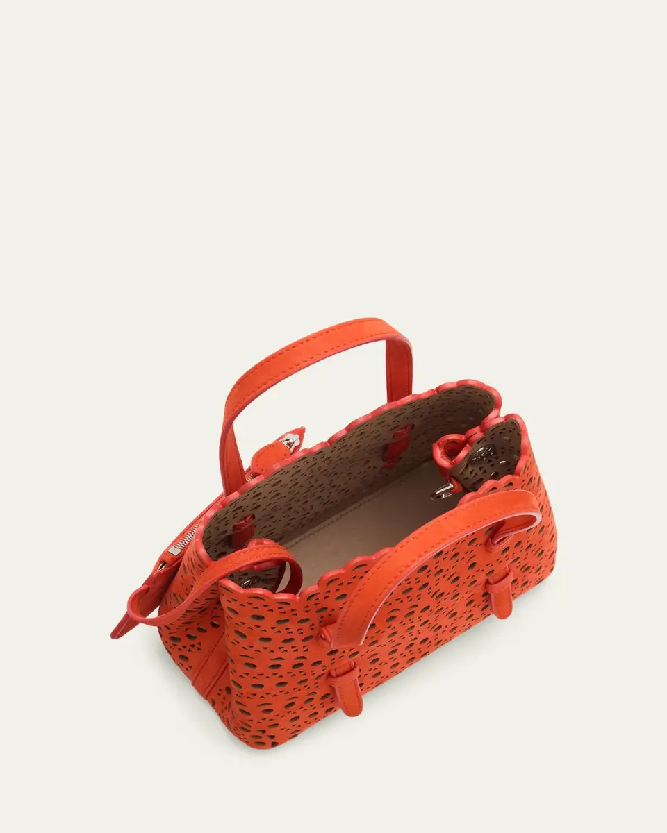 Alaïa Mina 20 Top-Handle Bag in Perforated Suede | Thumbnail 8