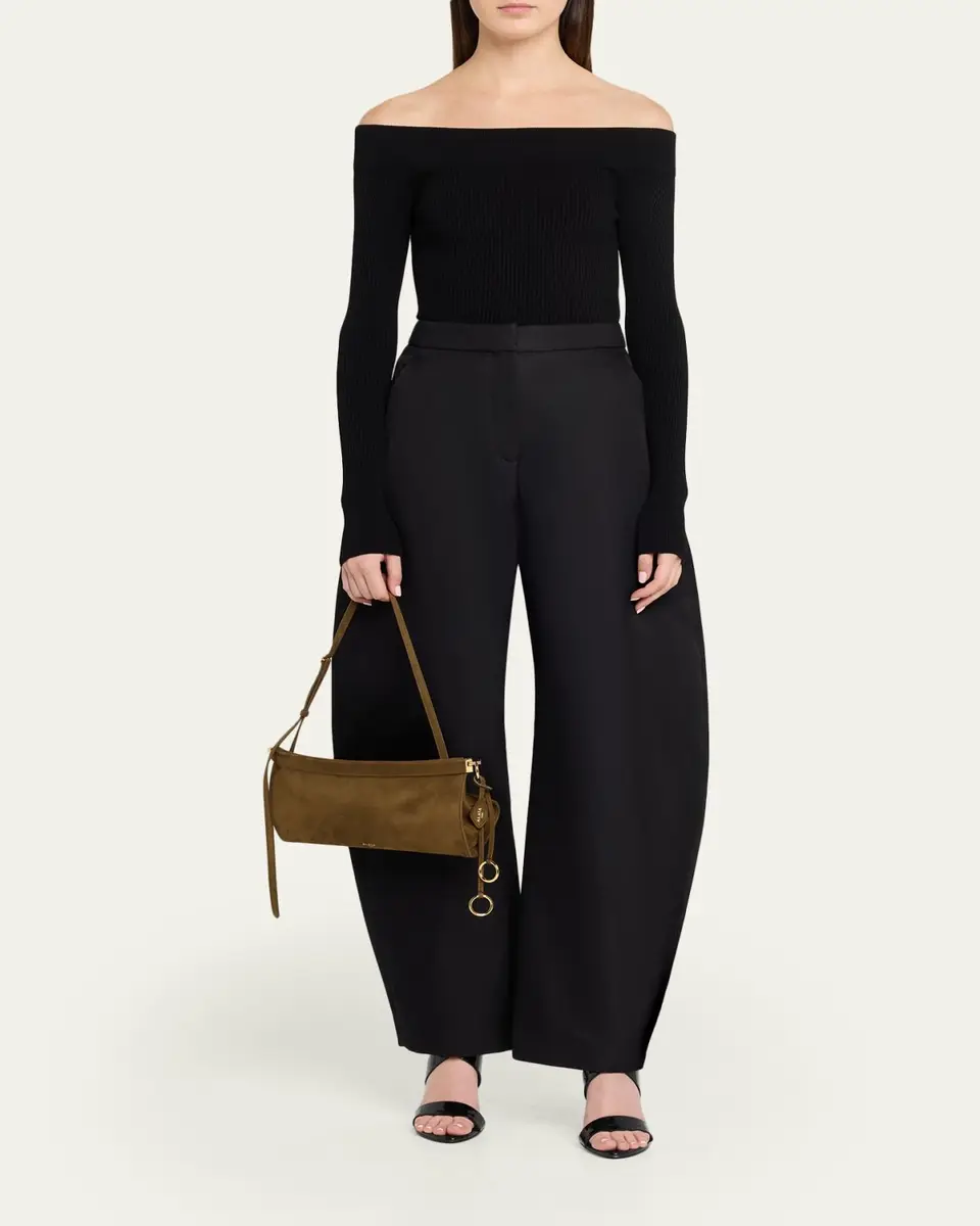 Alaïa Mina 20 Top-Handle Bag in Perforated Suede | Thumbnail 9