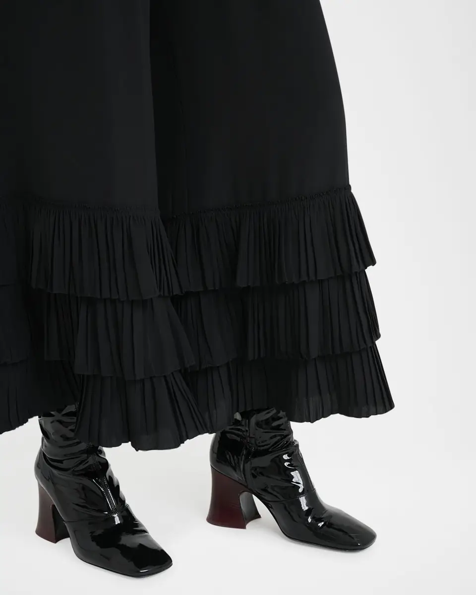 Chloé Tiered Ruffle Hem Wide-Leg Pants | Thumbnail 5