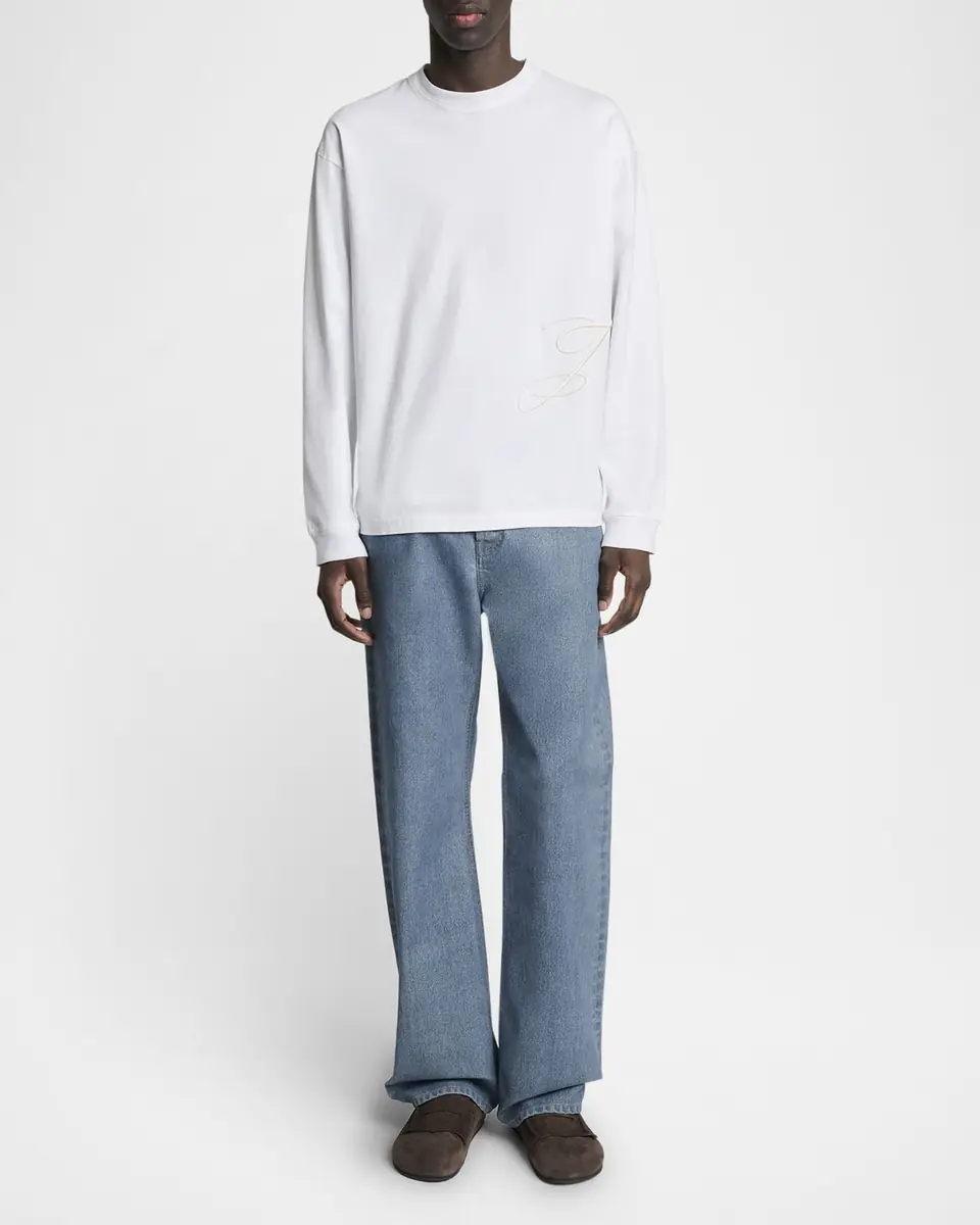 Jacquemus The J-Embroidered Long-Sleeve T-Shirt | Thumbnail 2 Jacquemus The J-Embroidered Long-Sleeve T-Shirt | Thumbnail 2