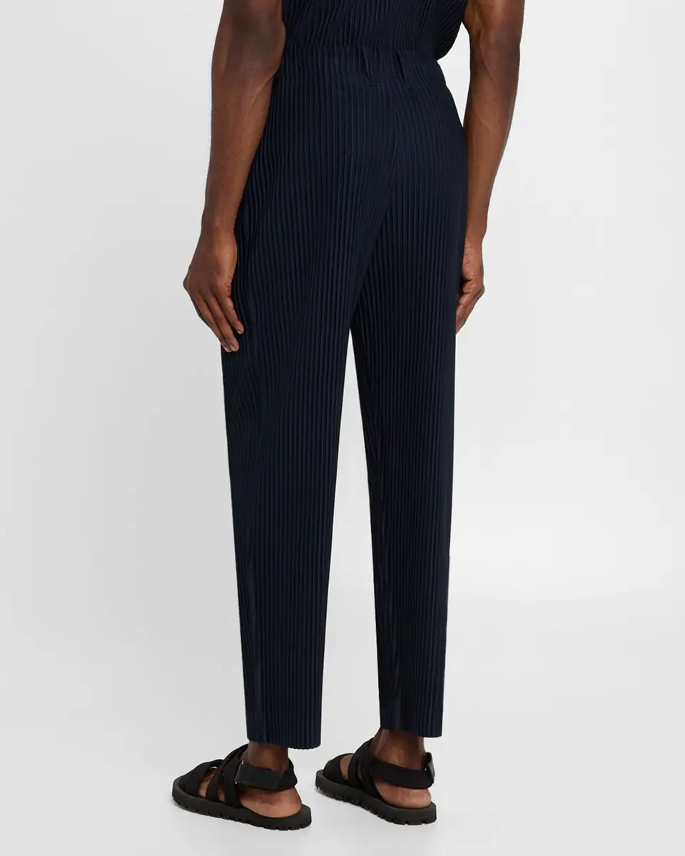 Homme Plissé Issey Miyake Men's Pleated Flat-Front Pants | Thumbnail 3 Homme Plissé Issey Miyake Men's Pleated Flat-Front Pants | Thumbnail 3
