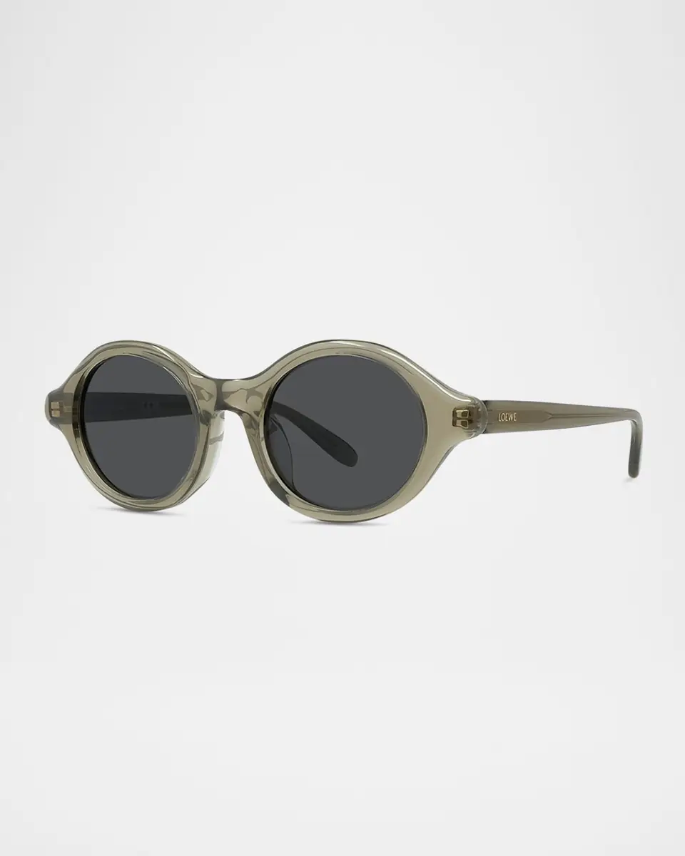 Loewe Men's Slim Acetate Round Sunglasses | Thumbnail 2 Loewe Men's Slim Acetate Round Sunglasses | Thumbnail 2