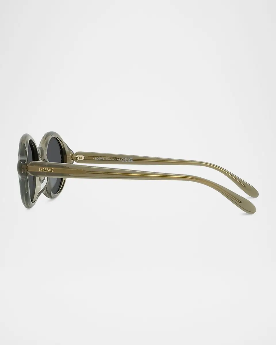 Loewe Men's Slim Acetate Round Sunglasses | Thumbnail 3 Loewe Men's Slim Acetate Round Sunglasses | Thumbnail 3