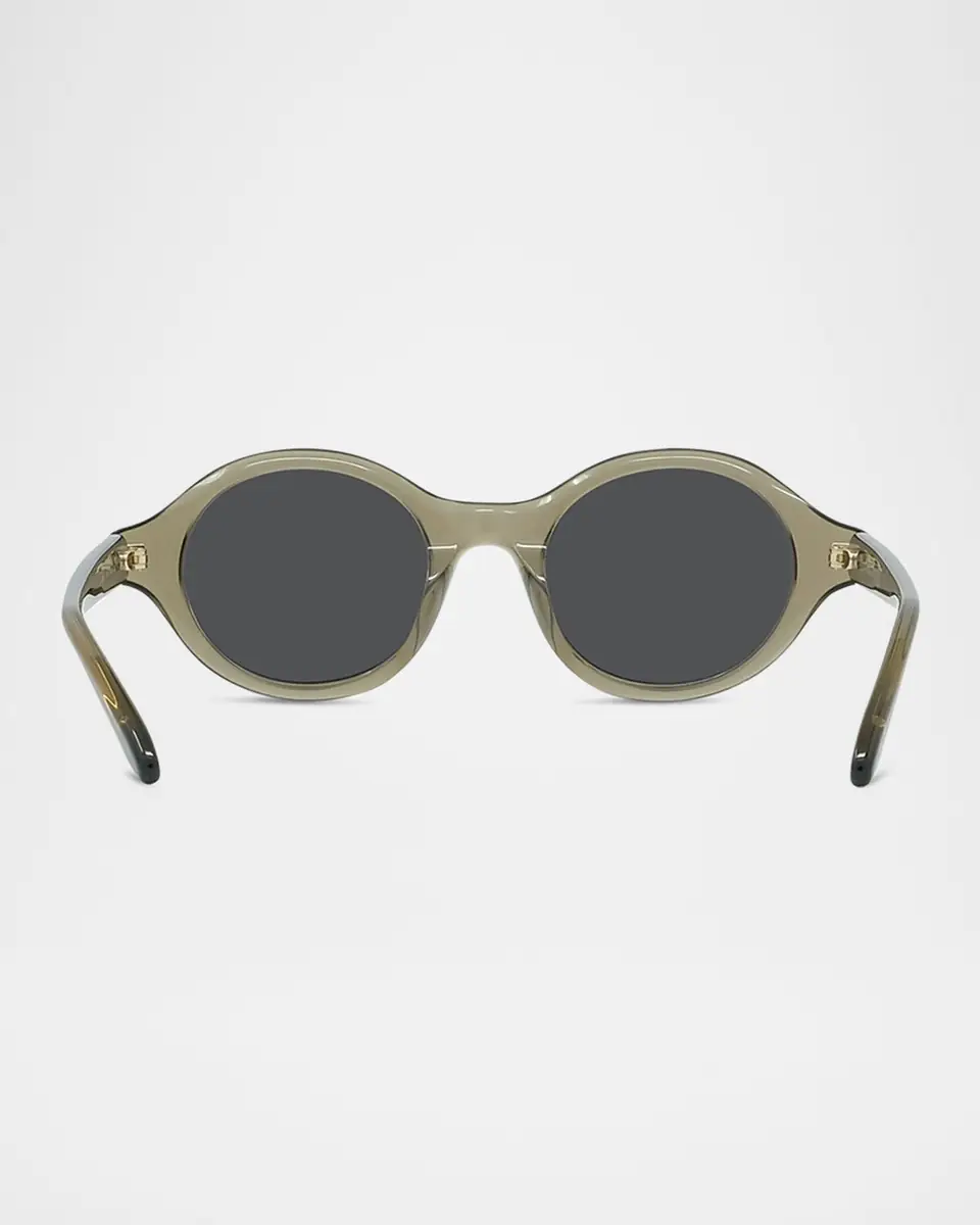 Loewe Men's Slim Acetate Round Sunglasses | Thumbnail 4 Loewe Men's Slim Acetate Round Sunglasses | Thumbnail 4