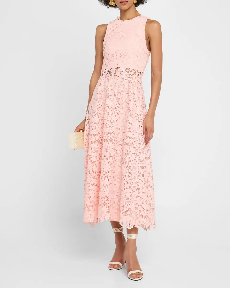 Alice + Olivia Babette Lace Midi Dress | Thumbnail 2