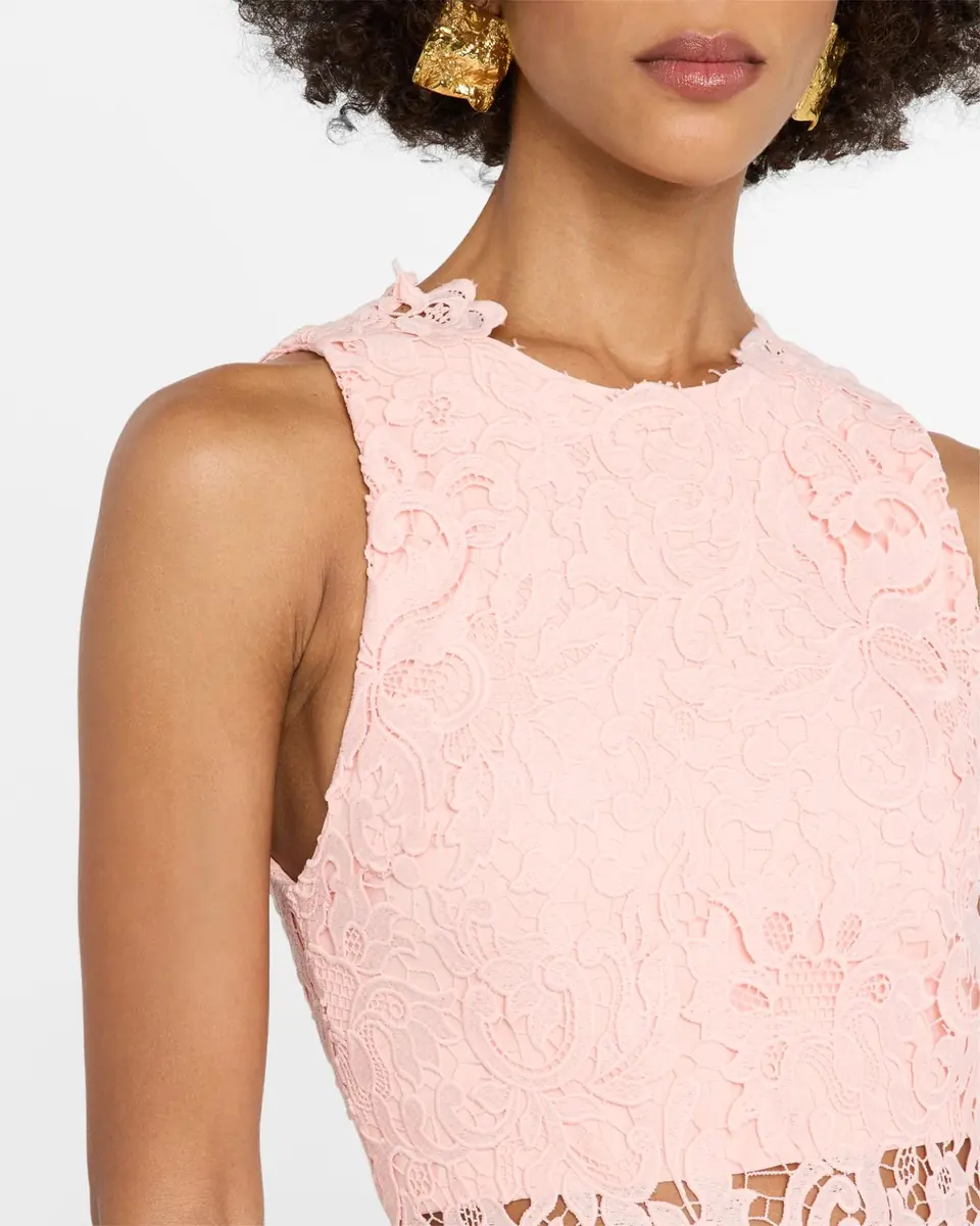 Alice + Olivia Babette Lace Midi Dress | Thumbnail 6