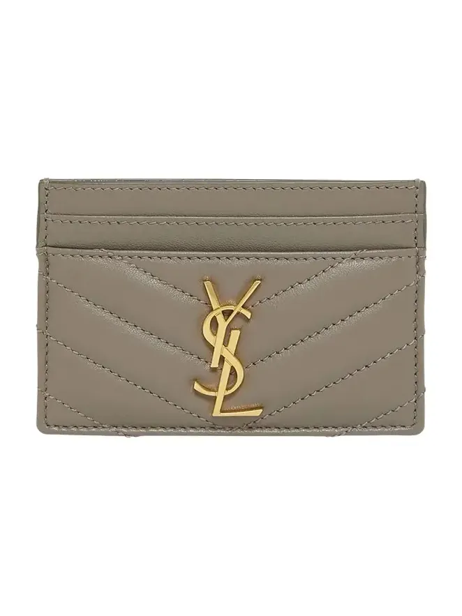 Cassandre YSL Monogram Card Case in Quilted Smooth Leather Cassandre YSL Monogram Card Case in Quilted Smooth Leather