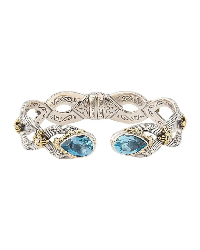 Konstantino Kyma Sky Blue Topaz Cuff Bracelet | Image 1 Konstantino Kyma Sky Blue Topaz Cuff Bracelet | Image 1